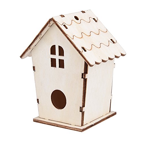 Rpporm Haus DIY Vogelkiste DOX Holzkiste Hauskiste Haus Sonstiges Mit Ständer Wetterfest Für Balkon (Khaki, One Size) von Rpporm