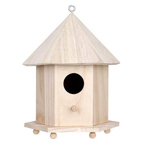 Vogeldekorationsbox Nistnester Zuhause Holz Hängehaus Garten Terrasse Rasen & Garten Vogelfutterhaus Balkon (Khaki, One Size) von Rpporm