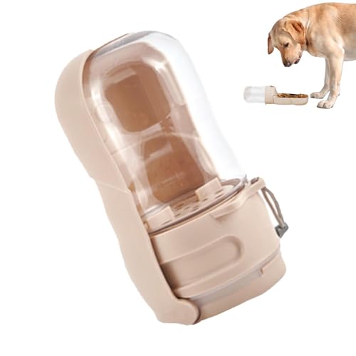 Hunde-Wasserflasche mit Futternapf | 2-in-1 Haustierbedarf Trinken | Hundezubehör Fütterungsbedarf mit Aktivkohlefilter, auslaufsicheres Design für Spaziergänge von Rproonay