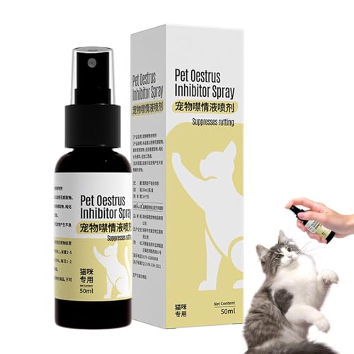 Pheromonspray, Katzenkratzabwehr, beruhigendes Spray für Katzen, langanhaltende Wirkung, sanfte Formel, 50 ml, für Zuhause, Reisen, Tierarztbesuche von Rproonay