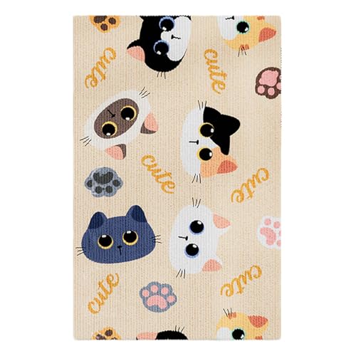 Cartoon Design Cat Scratching Pad, Adhesive Cat Scratching Mat, Wear Resistant Scratching Mat, Polyester Portable Cat Scratching Board for Grinding Claws, Playing, 50x80 cm, 200g von Rqrdww