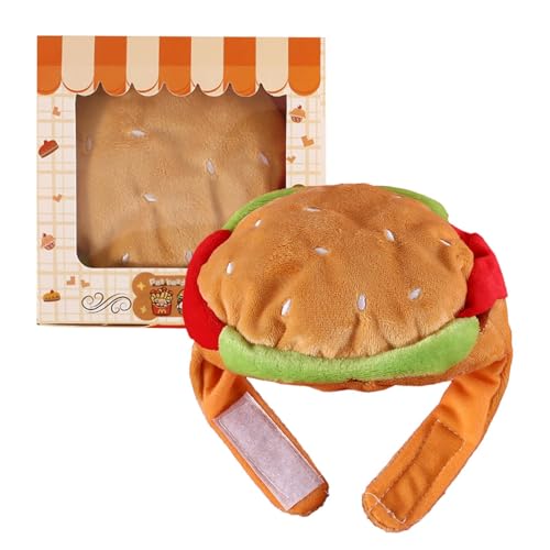 Dog Halloween Costume, Hamburger Dog Hat, Funny Burger Costume, Cat Burger Hat, Pet Halloween Accessory, Cosplay Dog Headwear, Puppy Costume Accessory, Kitten Burger Costume von Rqrdww