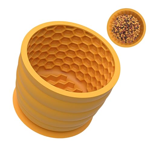 Hund Slow Feeder Bowl, Silikon Lecknapf Interaktiver Hund Feeder Hund Futternapf Slow Feed Hundenapf Leckmatte für Hunde Saugnapf Schüssel Hundenapf Silikon Anti Rutsch Hund Feeder von Rqrdww