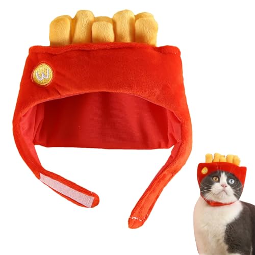 Hunde-Halloween-Kostüm, Hamburger-Hundehut, lustiges Burger-Kostüm, Katzen-Burger-Hut, Haustier-Halloween-Zubehör, Cosplay-Hunde-Kopfbedeckung, Welpenkostüm-Zubehör, Kätzchen-Burger-Kostüm von Rqrdww