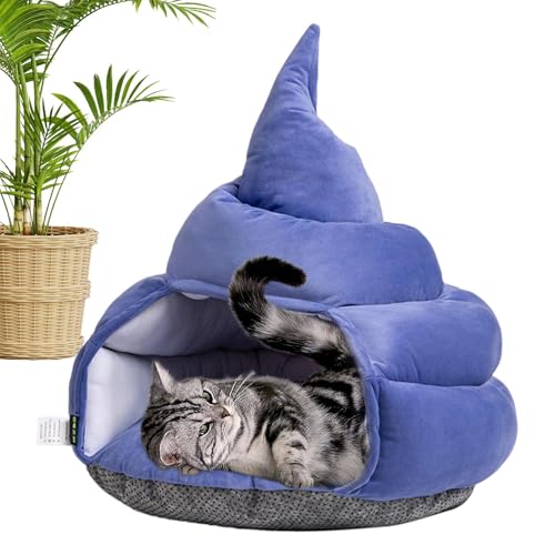 Katzenbett Höhle, Kotform Katzenhaus, Weiche Katzenhütte, Katzenzelt für Kleine Hunde, Plüsch Katze Schlafbett, Bequemes Katzenversteck Lustiges Katzenbett Design, Tragbares Katzenhöhlenbett, von Rqrdww