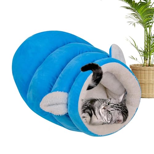 Katzenschlafsack, Winter-Katzenbett, Katzen-Burrow-Bett, halbgeschlossene Katzenhöhle, Katzenschlafbett, Katzensack, warmes Katzenbett, Katzennest Bett, Hundeschlafsack, gemütliches von Rqrdww