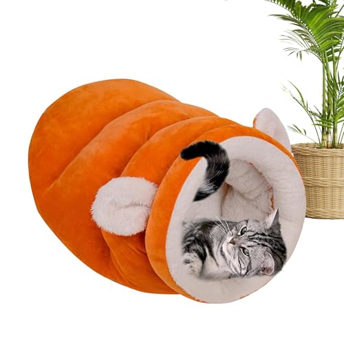 Katzenschlafsack, Winter-Katzenbett, Katzen-Burrow-Bett, halbgeschlossene Katzenhöhle, Katzenschlafbett, Katzensack, warmes Katzenbett, Katzennest Bett, Hundeschlafsack, gemütliches von Rqrdww