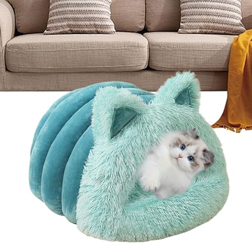 Plush Cat Bed Cave, Cat Ears Hideaway Bed, Indoor Cat House, Warm Cat Bed, Cat Winter Bed, Soft Cat Hideaway, Cozy Pet Cave Bed, Snuggly Cat Cave, Small Dog Cat Bed, Comfort Cat Bed House von Rqrdww