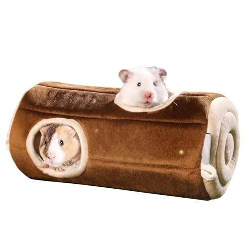 Rqrdww Hammock Warm Bed, Small Animal Cage, Small Animal Tube House, Hamster Warm Bed, Guinea Tunnel House, Double-Sided Velvet, Warm Fleece Bed, Adorable Shape Pet Bed von Rqrdww