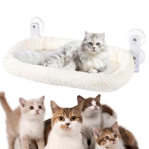 Window Mounted Cat Seat, Cat Hammock with Suction Cups, Breathable Cat Shelves, Warm Cat Bed for Window, Pet Cat Window Perch, Window Cat Bed for Kittens, Durable Cat Hammock Seat, Strong Suction Cup von Rqrdww