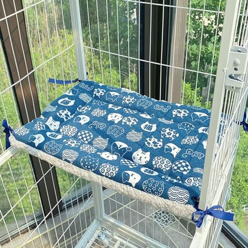 Rr tianshi Weiche Katzenbett-Matte, waschbar, Innenbereich, Katzen, Haustierkissen, Welpenmatte, Kissen, doppelseitig, Haustier-Schlafmatte, Käfig-Pad für Hunde und Katzen (M-60 x 40 cm, G) von Rr tianshi