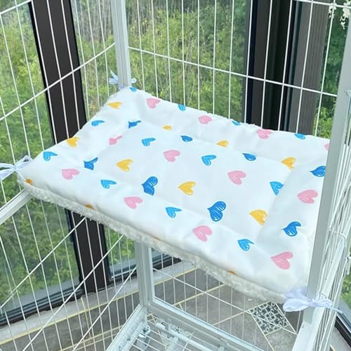 Rr tianshi Weiche Katzenbett-Matte, waschbar, für den Innenbereich, Katzen, Haustierkissen, Welpenmatte, Kissen, doppelseitig, Haustier-Schlafmatte, Käfig-Pad für Hunde und Katzen (L-70 x 50 cm, A) von Rr tianshi