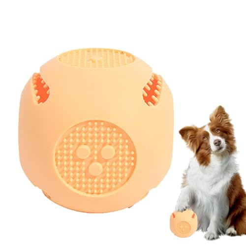 Rrlihjgu Food Ball für Hunde, langsamer Feeder Ball,Welpe Slow Feeder behandeln Ball - Tragbares Rätsel für Lebensmittelabgabe, farbenfroher Hund Teether für beißende Unterhaltung von Rrlihjgu