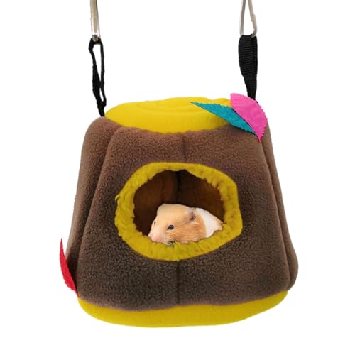 Rrlihjgu Hängematte für Hamster, Haus für Meerschweinchen, Igelbett, Hängematte in Form eines Baumstamms, für Hamster/Igel/Meerschweinchen/Schildkröte/Kaninchen und andere kleine Tiere von Rrlihjgu