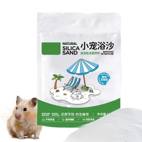 Rrlihjgu Hamster-Badesand, Topfsand, staubfrei, für Hamster, Chinchillas, Töpfchen, Sandbadesand, Sand – Sandstreu für Hamster ohne Staub für Hamster, Degu oder andere von Rrlihjgu