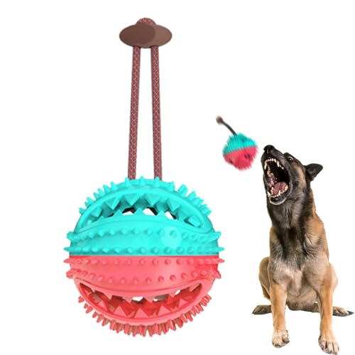 Rrlihjgu Hund behandeln Ball, Hund behandeln Spielzeug | Bissfestes weiche Hunde Puzzle -Feeder langsame Fütterung | Welpenzahnbürste Pull Seil Lebensmittel verzichten von Rrlihjgu