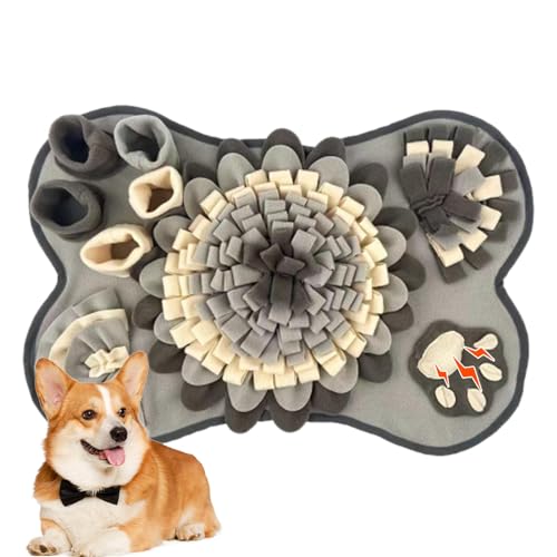 Rrlihjgu Schnüffelmatte für Hunde, Nasenarbeitsmatte für Hunde, Interaktives Puzzle-Spielzeug für Katzen und Hunde, Hundepuzzle, 63,5 x 43,2 cm, tragbare, rutschfeste Futtermatte für Hunde, für Katzen von Rrlihjgu