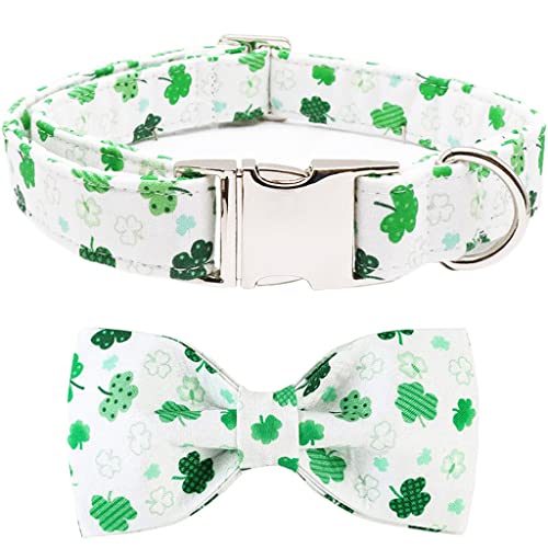 Patrick's Day Hundehalsband mit Fliege verstellbare grüne Haustier Hundehalsband für große mittlere kleine Hund (Größe: X-Small) (mittel) von Rsmmpqa