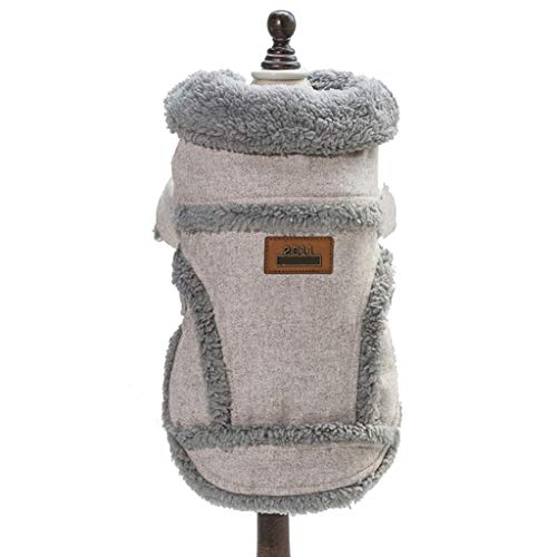 Rsmmpqa Kleidung für kleine Hunde Herbst Winter warme Welpen Haustier Hund Mantel Jacke weiche Fleece Chihuahua Mops Französisch Bulldogge Kleidung Overalls von Rsmmpqa