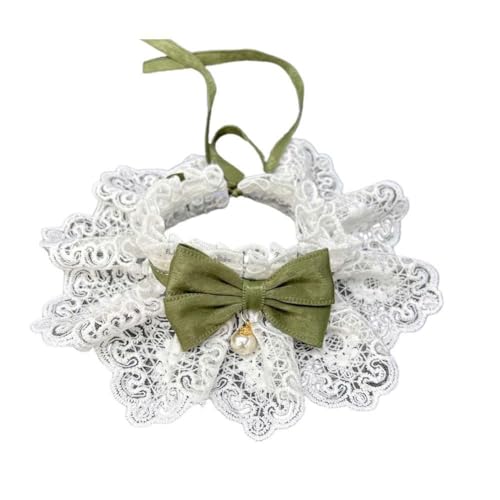 Hundehalsband mit Perlen, Seide, für Hochzeit, Welpen, Schal, Anhänger, Haustierschleifen, Geschenk, Kätzchen-Zubehör, Halskette, Fliege, Satin von Rtyweth