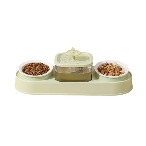 Erhöhter Futternapf für kleine Katzen und Hunde, doppelter Wasserbrunnen für Haustiere, auslaufsicher, Haustiergeschirr, Wasserspender Erhöhter Futternapf für kleine Katzen und Hunde, doppelter Wasserbrunnen für Haustiere, auslaufsicher, Haustiergeschirr, Wasserspender von Ruarby