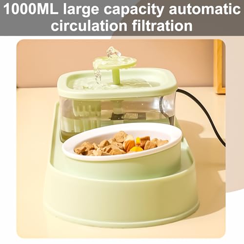 Erhöhter Futternapf für kleine Katzen und Hunde, doppelter Wasserbrunnen für Haustiere, auslaufsicher, Haustiergeschirr, Wasserspender Erhöhter Futternapf für kleine Katzen und Hunde, doppelter Wasserbrunnen für Haustiere, auslaufsicher, Haustiergeschirr, Wasserspender von Ruarby