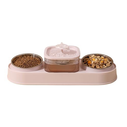 Erhöhter Futternapf für kleine Katzen und Hunde, doppelter Wasserbrunnen für Haustiere, auslaufsicher, Haustiergeschirr, Wasserspender Erhöhter Futternapf für kleine Katzen und Hunde, doppelter Wasserbrunnen für Haustiere, auslaufsicher, Haustiergeschirr, Wasserspender von Ruarby