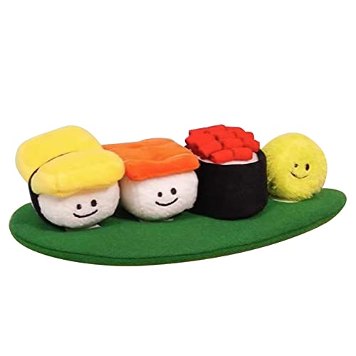 Ruarby Tragbare Schnüffel-Futtermatte für kleine Hunde, Cartoon-Haustier, quietschendes Puzzle-Spielzeug, pädagogisches, interaktives, weiches Plüsch-Spielzeug von Ruarby