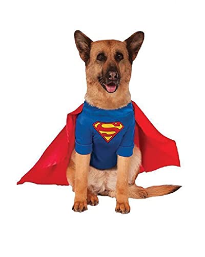 Offizielles Rubie's DC Comic Superman Kostüm für Hunde, Superhelden-Geschenk, große Hundegröße XXL Mehrfarbig Halloween von Rubie's