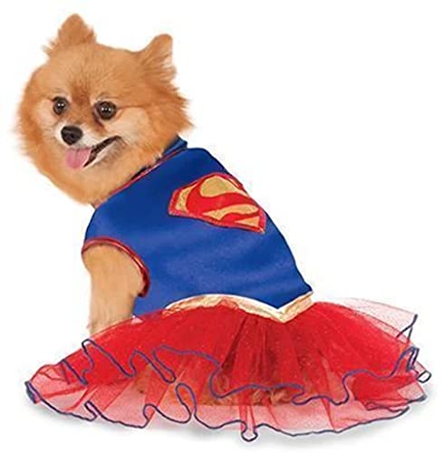 Rubie's Offizielles DC Comics Supergirl-Kostüm für Hunde mit Tutu, Größe XL - Hals bis Schwanz 28 Zoll, Brust 24 Zoll Halloween von Rubie's