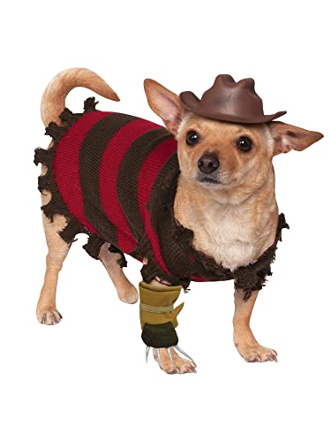 Rubie's Offizielles Haustierkostüm Freddy Krueger, Nightmare – Mörderische Träume, für Hunde, Größe S Halloween von Rubie's