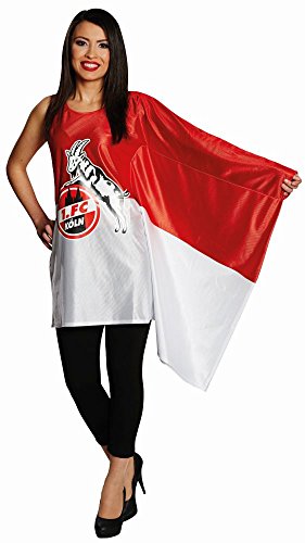 Rubie's Damen Kostüm Flaggenkleid 1.FC Köln Karneval Fasching Fußball Gr.38 von Rubie's