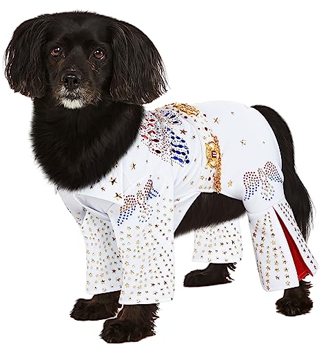 Rubie's Elvis Premium Pet Couture Kostüm Jumpsuit, wie abgebildet, Größe M von Rubie's