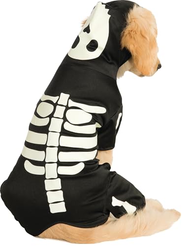 Rubie's Official Skelett-Kapuzenpullover, Halloween-Kostüm, für Hunde, Haustier, Größe S, Hals bis Schwanz 27,9 cm, Brust 35,6 cm Halloween von Rubie's