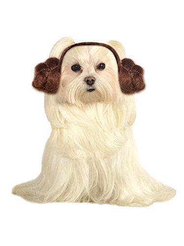 Star Wars Hunde-Stirnband Prinzessin Leia Buns klein und mittel von Rubie's