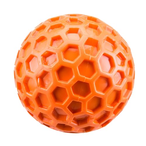 2 Stück Jagdbälle für Hunde – Robuster und vielseitiger Ball – Macht Geräusche-Ball der auf der Wasseroberfläche schwimmt – 6,5 cm Durchmesser (Orange, S) von Rubu22a