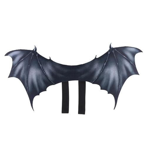 Haustierkostüme Katze Cosplay, Vampir Umhang Fledermausflügel Haustier Cosplay Kostüme für kleine Katzen Lustige Urlaubskleidung für Schwarze Halloween Nacht Blutige Zombie Party (L(64cm)) von Rubu22a