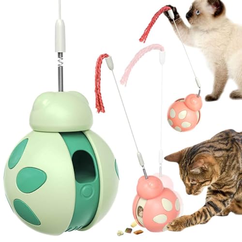 Katzenspielzeug Ball Rollender Interaktiver mit Feder Intelligenz Interaktives Spielzeug (Rosa) von Rubu22a