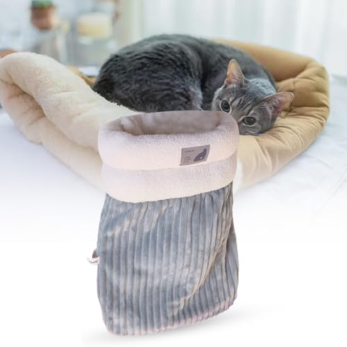 Rubu22a Flauschiges Katzenbett, Kätzchen-Zelt,Weiches Plüsch, Höhle für den Winter, Warm, Schlafkissen,Maschinenwaschbar, für Katzen und Welpen (B, L) von Rubu22a