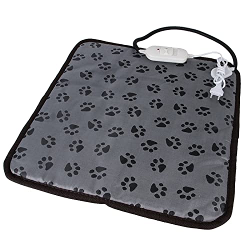 Rubu22a Heizdecke Hund Katze, 45x45cm Wärmedecke Katze Elektrisch, Haustiere Wärmematte, Welpen Thermodecke, Hund rutschfest Wärmedecke, Waschbar, Einstellbare Temperatur (C, One Size) von Rubu22a