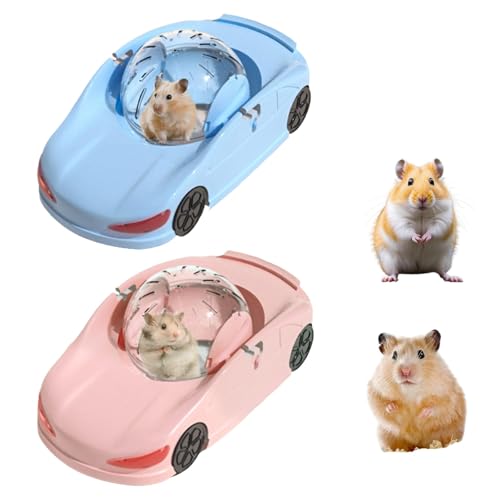 Sportwagen Hamsterball Hamster Laufball Hamsterkugel Transparent Hamster Übung Ball Laufkugel Joggingball Kleintiere Spielzeug für Hamster & Mäuse, Nagerspielzeug (Ø 12 cm) (Blau) von Rubu22a