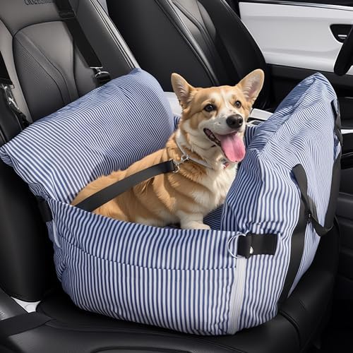 Rucener Hunde Autositz Hundebox 76 x 52 x 40 cm, Hundeautositz Hundesitz Mittlere Hunde, Auto Hunde Autositz Für Hunde Praktischer Hundesitz Für Mittlere Hunde Auf Der Rückbank von Rucener