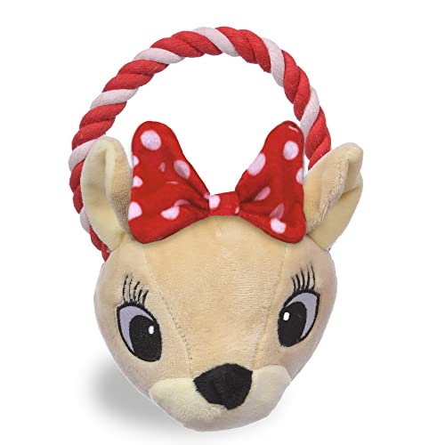 Rudolph The Red Nose Reindeer Clarice Seilspielzeug für Hunde, 19,5 cm, Rudolph Clarice Seilkopf, Hundespielzeug aus Seil für Aggressive Kauer und alle Hunde – Urlaub Hund Seil Spielzeug von Rudolph