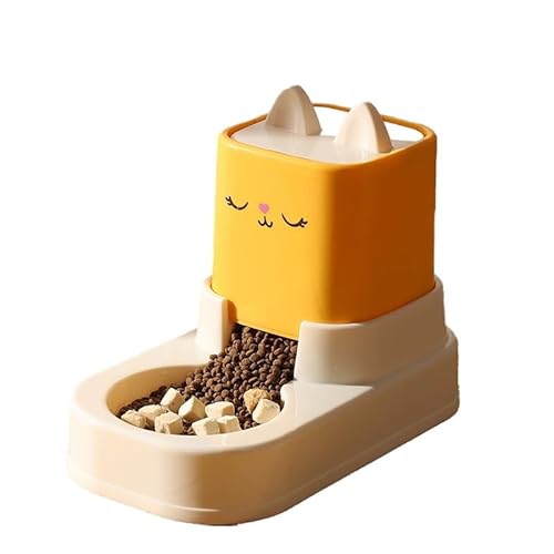 1/2 Stück Haustier-Cartoon-Futter fütterung mit großer Kapazität Katze Hund Universal Cat Bowl Hunde Becken Trocken Nass trennung Lebensmittel behälter Haustier Schüssel von Rufevee