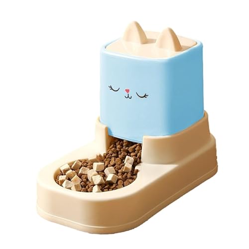 1/2 Stück Haustier-Cartoon-Futter fütterung mit großer Kapazität Katze Hund Universal Cat Bowl Hunde Becken Trocken Nass trennung Lebensmittel behälter Haustier Schüssel von Rufevee