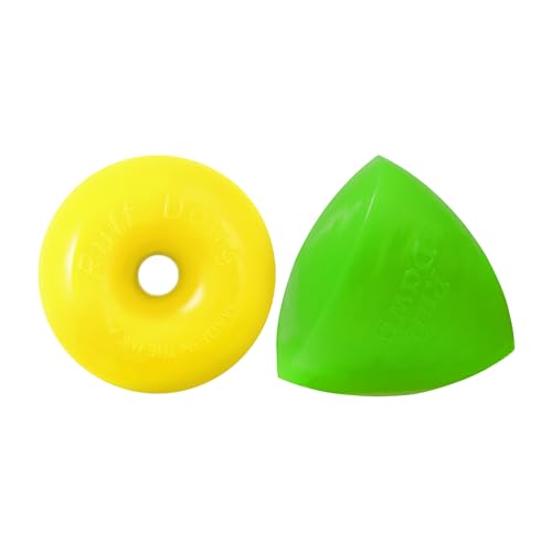 Ruff Dawg Dawg-Nut & Dawg-X Bundle: Ultra-langlebiges Hundespielzeug aus Gummi für harte Kauer, schwimmt für Wasserspiele, hergestellt in den USA, Neonfarben für Sichtbarkeit von Ruff Dawg