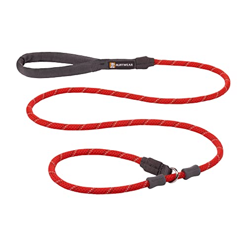 RUFFWEAR Just-a-Cinch Leine, reflektierende Hundeleine mit Seil und Halsband, Länge: 1,5 m, Red Sumac von RUFFWEAR