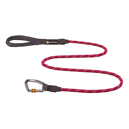 RUFFWEAR Knot-a-Leash, reflektierende Hundeleine aus Seil mit Karabinerhaken, Länge: 1,5 m, Stärke: 7 mm, Hibiscus Pink von RUFFWEAR