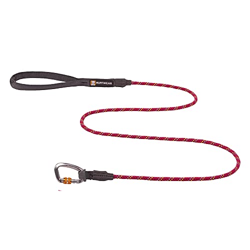 RUFFWEAR Knot-a-Leash, reflektierende Hundeleine aus Seil mit Karabinerhaken, Länge: 1,5 m, Stärke: 7 mm, Hibiscus Pink von RUFFWEAR