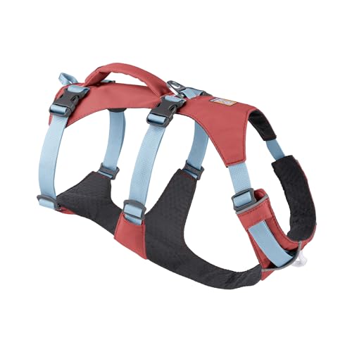 Ruffwear Flagline Hundegeschirr mit Griff, Lleichtes, Verstellbares Gehgeschirr, 3 Leinenbefestigungspunkte, verstärktes Gurtband und starker V-Ring aus Metall, Salmon Pink (X Small, 43-56cm) von RUFFWEAR